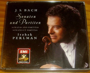 Bach Sonatas & Partitas for Violin Perlman UK EMI 2CD - Picture 1 of 3