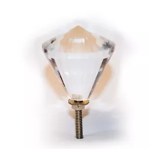 door knobs with chrome bolt sparkly large conical crystal cut glass pulls - Picture 1 of 4