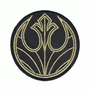 Star Wars The Last Jedi Golden Rebel Force Official Lucasfilm Embroidered Iron O - Picture 1 of 1