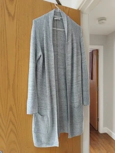 M&S Classic Collection Light Blue Long Length Cardigan Size 10 - Picture 1 of 5