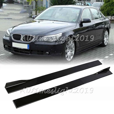 For BMW E60 E61 5-Series M5 2004-10 Extension Side Skirt Rocker Panel Splitter Foto 1 de 4