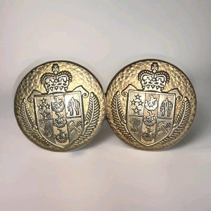 Vintage Coat Of Arms Shank Buttons Goldtone Shield Crown Sport /Dress Jacket 2pc - Picture 1 of 4