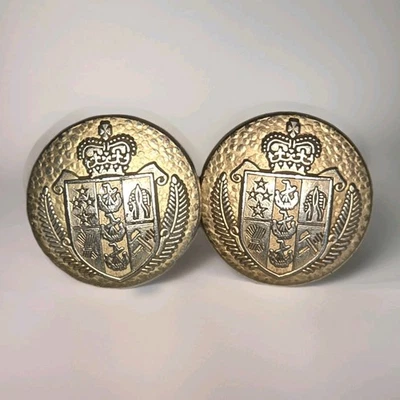 Vintage Coat Of Arms Shank Buttons Goldtone Shield Crown Sport /Dress Jacket 2pc - Image 1 of 4