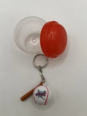 LOS ANGELES ANGELS KEYCHAIN BALL & BAT 1" ROUND BALL LICENSED NEW MLB CHARM - Image 1 of 3