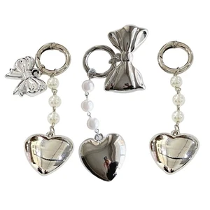 Lovely Heart shaped Keyring Practical Hangings Pendant Decoration Phone Lanyard - Picture 1 of 10