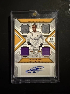2022-23 Panini Chronicles Cornerstones La Liga Autograph Relics Gareth Bale /99  - Image 1 of 2