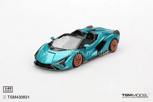 TSM Model TSM430831 1/43 Lamborghini Sian Roadster Blu Uranus Blue 1:43 New - Picture 1 of 8