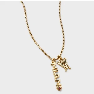 MLS Gold Plated Brass Charm Necklace -  Inter Miami iBijoux Sport by Luv Aj  New - Picture 1 of 4