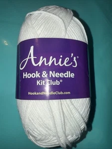 Annie's Hook & Needle Kit Club COTTON ACRYLIC YARN - 3.8oz, 345yd White - Picture 1 of 4