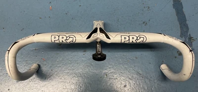 Bicicleta de carretera Shimano Pro Stealth Evo carbono integrado manillar/vástago blanco 44 cm Foto 1 de 4