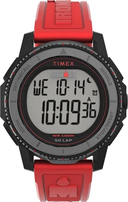 Timex Men's Adrenaline 46mm Watch - Red Strap Digital Dial Black Case - image 1 of 4