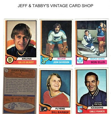 1974-75 TOPPS HOCKEY 1-119 / SEE DROP DOWN MENU FOR CARD YOU WILL RECEIVE - Image 1 of 4