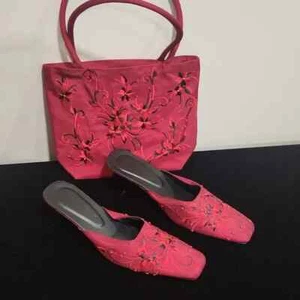 Vietnamese silk Red purse with matxhung shoes (size 44 & 45) - Picture 1 of 9