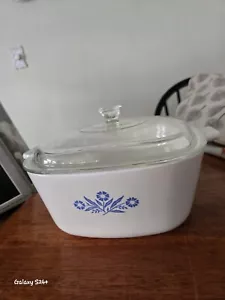 Corning Ware Blue Cornflower 2.5 Qt Casserole Deep Dish With Lid. Excellent. - Picture 1 of 6