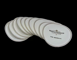Moet & Chandon Champagner Untersetzer Servietten 9cm Ø / 10 Stück Ice Imperial - Bild 1 von 2