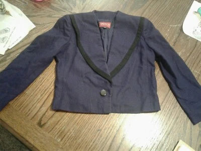 复古 Sasson 尺码 6 深紫色西装外套 (cb21) — 第 1/4 张图片