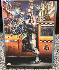 Robocop Peter Weller Autogramm mit Aufschrift Pop Art 11 x 14 Leinwand JSA - Bild 1 von 5