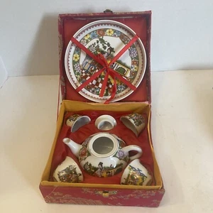 Juego de té vintage de porcelana para servicio de sake de 7 piezas diseño colorido asiático - Imagen 1 de 12