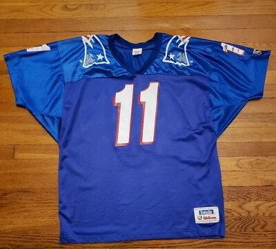 Camiseta de fútbol americano vintage de los 90 Drew Bledsoe New England Patriots talla 2XL Wilson  Foto 1 de 4