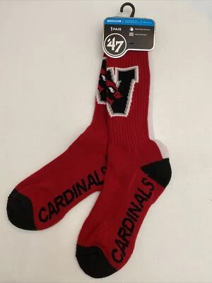 Calcetines deportivos de compresión Wesleyan College Cardinals 47 rojos/negros Foto 1 de 4