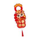 Chinese Dragon New Year Door Handle Pendant with Tassels for Party Apartment