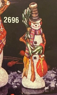 VINTAGE KIMPLE CERAMIC MOLD  #2696 SMALL OAK KNOB SNOWMAN  - Image 1 of 4