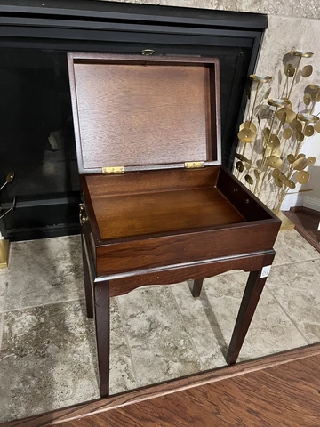 Antique English Mahogany Writing Box or Lap Desk From Estate / Auction Item Cover
