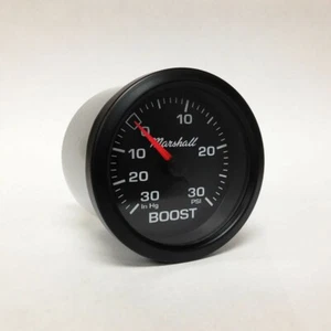 Marshall 2-1/16" Mechanical Vac/Boost Gauge, Black Dial, Black Bezel, 2011BLK - Picture 1 of 1