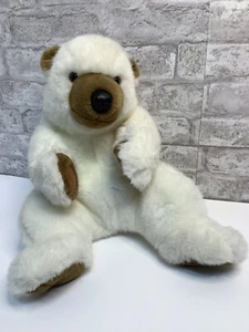 "Oso de peluche polar blanco de peluche Dakin vintage patas abrazando 17"" animal de peluche raro" - Imagen 1 de 7