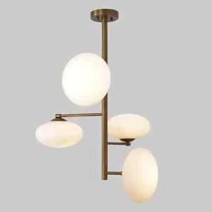 Four Globe Brass Sputnik Handmade Chandelier Brass Ceiling Pendant Light Fixture - Picture 1 of 6