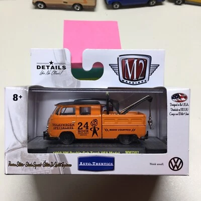 M2 Machines Diecast 1960 VW Double Cab Tow Truck Orange New Sealed (11) - Image 1 of 4