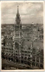 Postal de colección Ayuntamiento de Múnich Alemania 1933 arquitectura gótica - Imagen 1 de 2