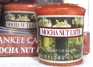 LOTE DE 6 Votivos de Muestreador Yankee Candle Retirados "MOCHA NUT LATTE" ~ Café ~ RARO - Imagen 1 de 1