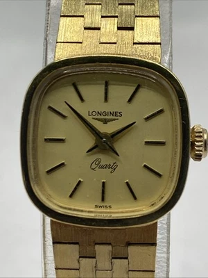 Vintage Longines Gold Plated Swiss Made Quartz Ladies Watch NOT RUNNING - Image 1 of 4