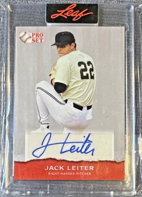 2022 Leaf Pro Set Jack Leiter Auto #PSA-JL1 Texas - Image 1 of 4