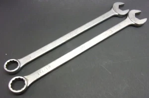 Pair MAC Long Combination End Wrenches 1" & 1 1/16" : CL32 & CL 34 - Picture 1 of 6