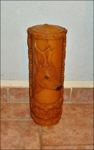 Große Kerze - Höhe: 40 cm, Ø: 14 cm - Thema Tiere und Jäger - Selten..! - Bild 1 von 3