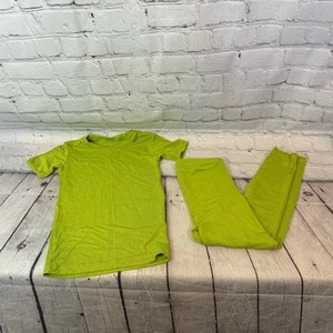 Kickee Kids Green Bamboo Short Sleeve Pajama Set sz: 6 - Picture 1 of 3