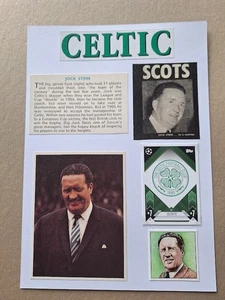 JOCK STEIN CELTIC LISBON LIONS LEGEND HAND-SIGNED CLUB-CRESTED PHOTOCARD (1) - Picture 1 of 2