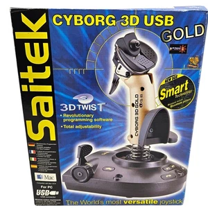 Joystick USB Saitek Cyborg 3D Gold JI3G per SIM di volo - mai usato in scatola. SZ6860885 - Foto 1 di 17
