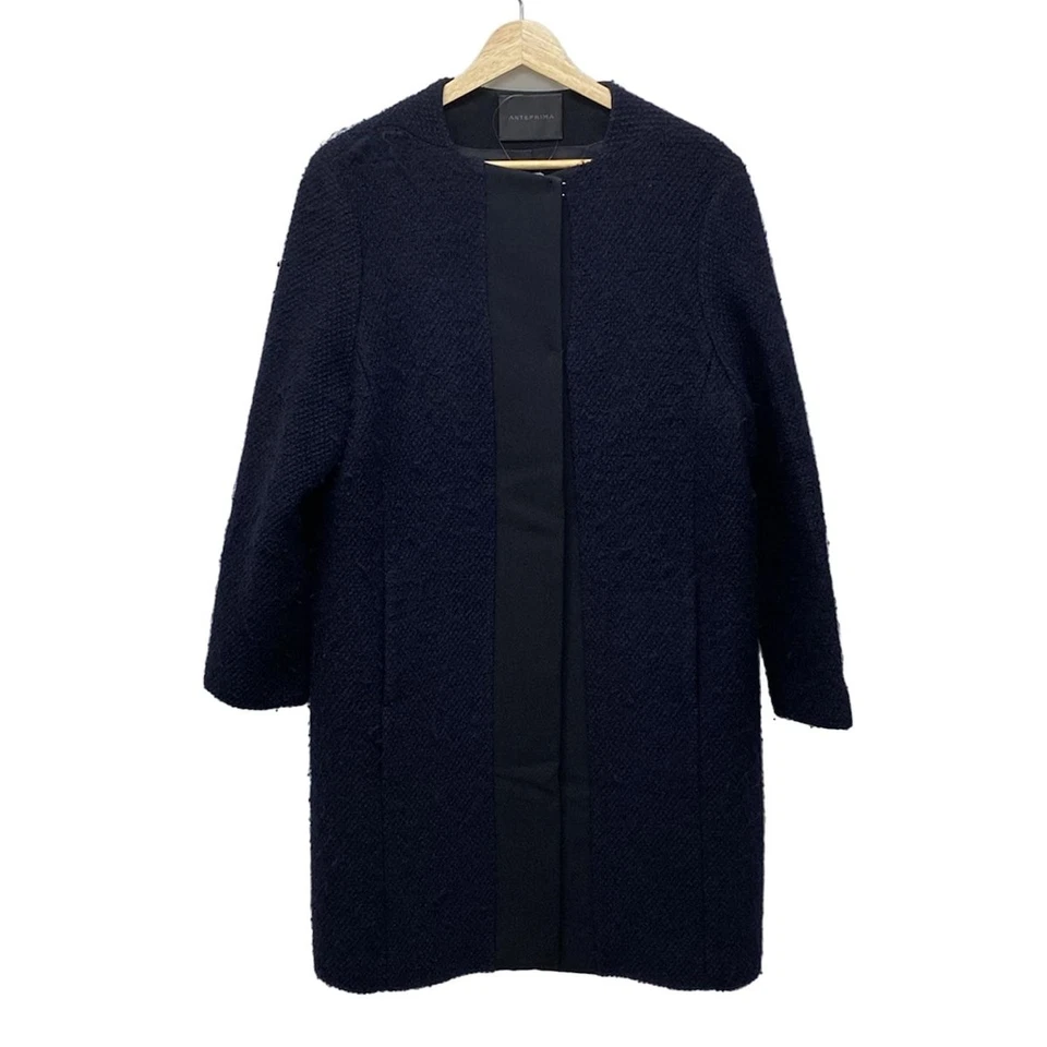 Auténtico abrigo para mujer ANTEPRIMA - negro azul marino oscuro Foto 1 de 4
