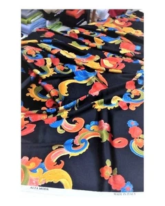 Tessuto stampato fiori pura seta digitale alto 150 Cm 3001 - Imagen 1 de 1