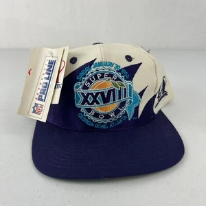 Vintage 1994 Super Bowl XXVIII Purple Shark Tooth Snapback Hat NWT Deadstock - Picture 1 of 8