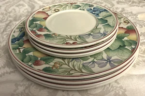 SET of 8 Villeroy & Boch CATALINA  (4) Dinner & (4) Salad Plates Germany NICE! - Picture 1 of 5