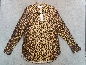 Jason Wu Damen Langarm Leopard Knopfleiste Bluse Größe Medium Neu mit Etikett - Bild 1 von 17