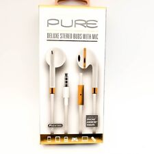 Deluxe Stereo Ear Buds, PURE w/ Microphone~Noise Isolation & Extra Bass~NEW A1