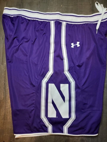 Under Armour Northwestern Game Shorts Sz 2XL (2017-18) WORN 1X AUTHENTIC Cover