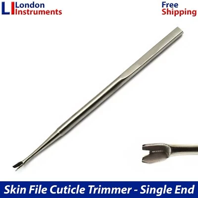 BEADEN® INSTRUMENTS/MEDSPO Rimuovi pelle morta tagliacuticole a forma di V strumenti estremità singola nuovo