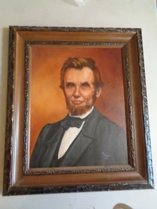 President Abraham Lincoln Hand Painted Oil Painting by Artist Meg Keeling - 2002 - Picture 1 of 19