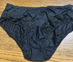 Bragas de encaje de bikini negras Vanity Fair de colección refuerzo ancho años 60 - Imagen 1 de 6